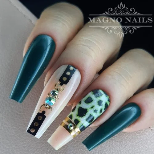 3D Metallic Sticker - schwarz - gold